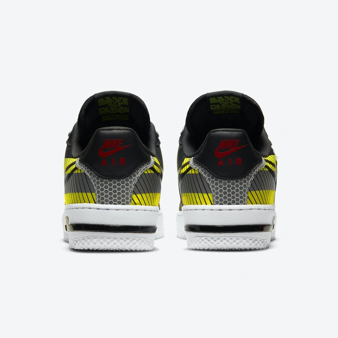 Nike Air Force 1 React 3M LX Anthracite Volt – Reflective Accents with Volt Details