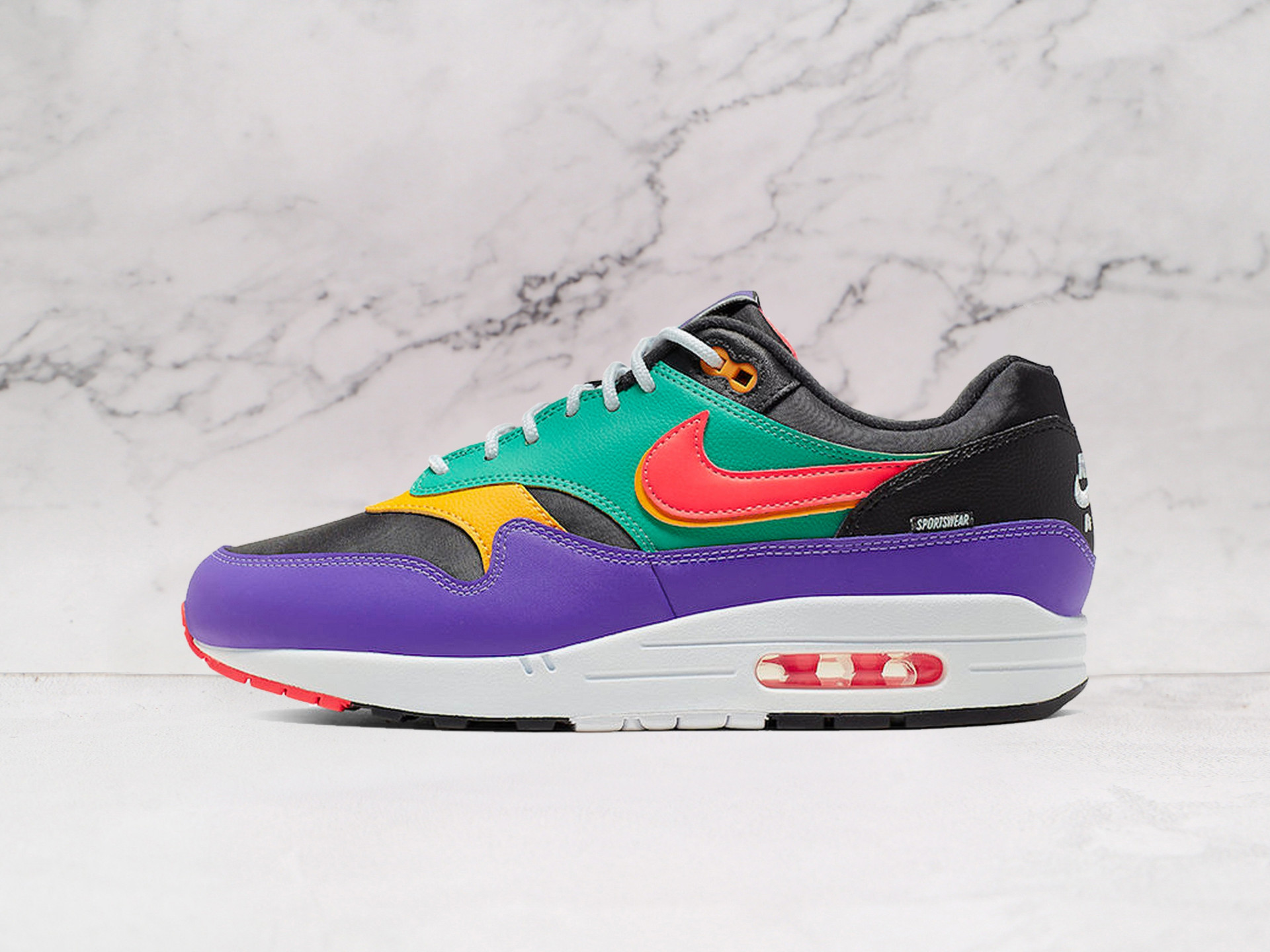 Nike Air Max 1 SE 'Windbreaker' – Leather Upper with Bold Color Blocking