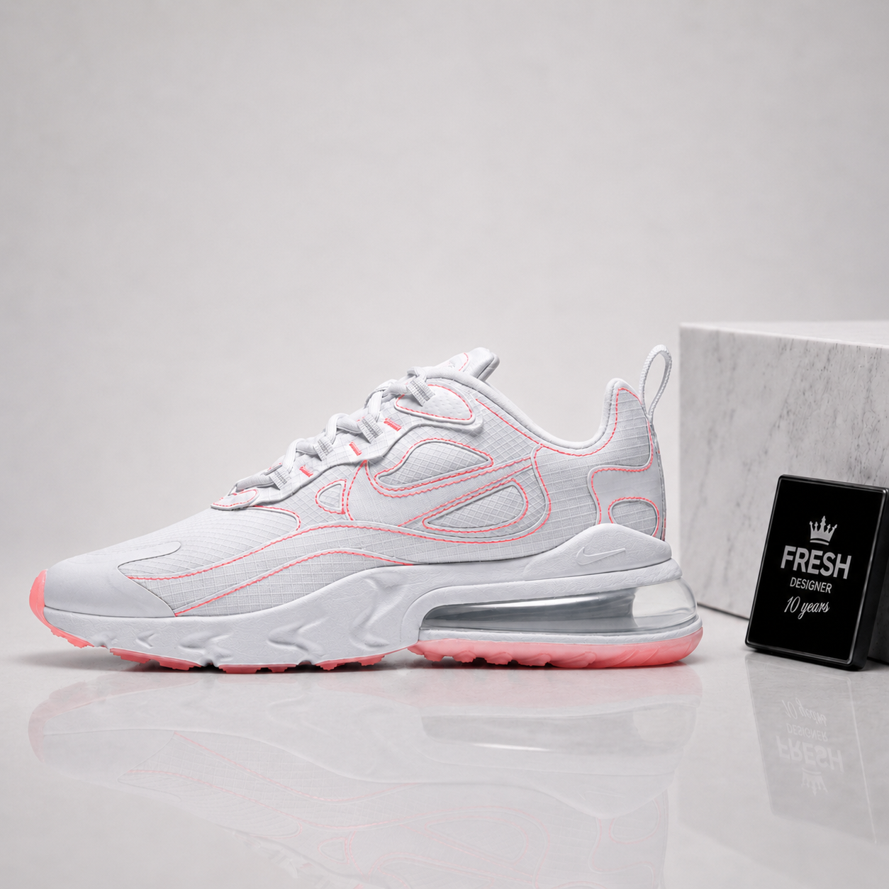 Air max 270 React Stitch White flash crimson
