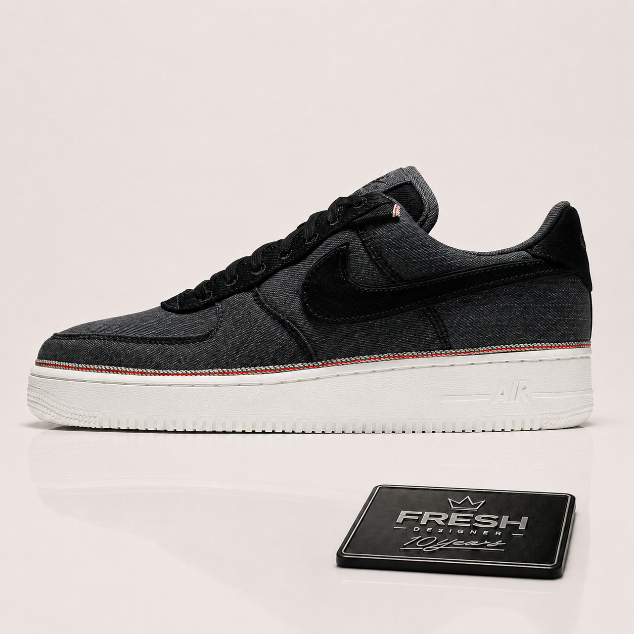 Air force 1 3x1 Denim Black