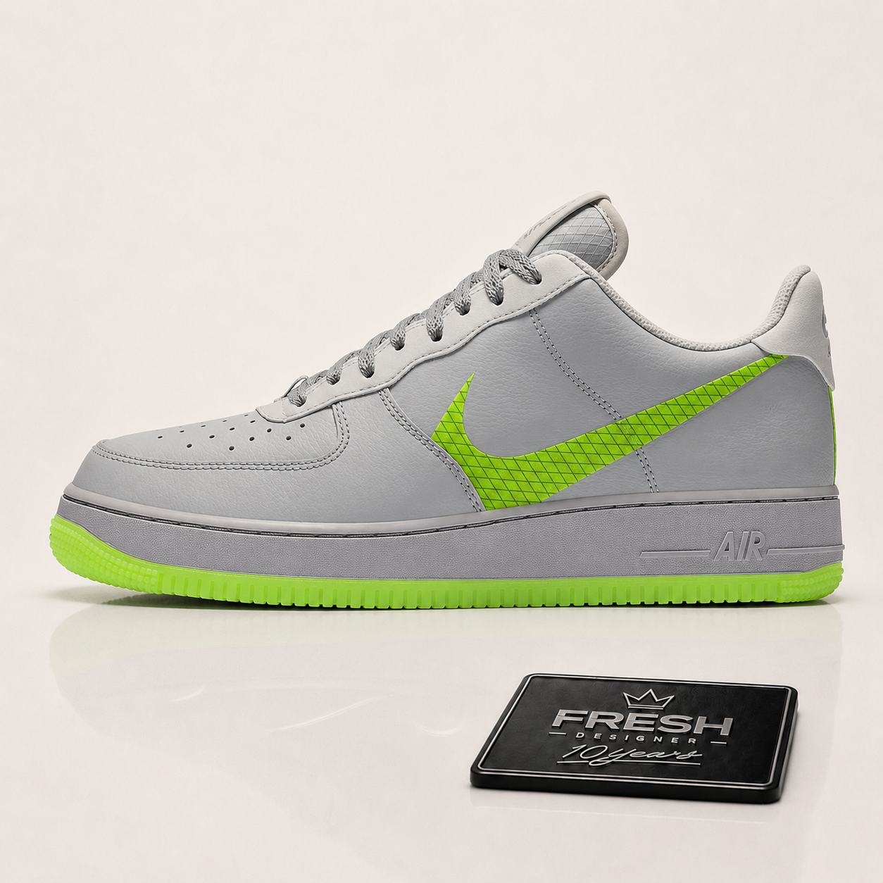Air force 1 Lv8 Grey Volt swoosh
