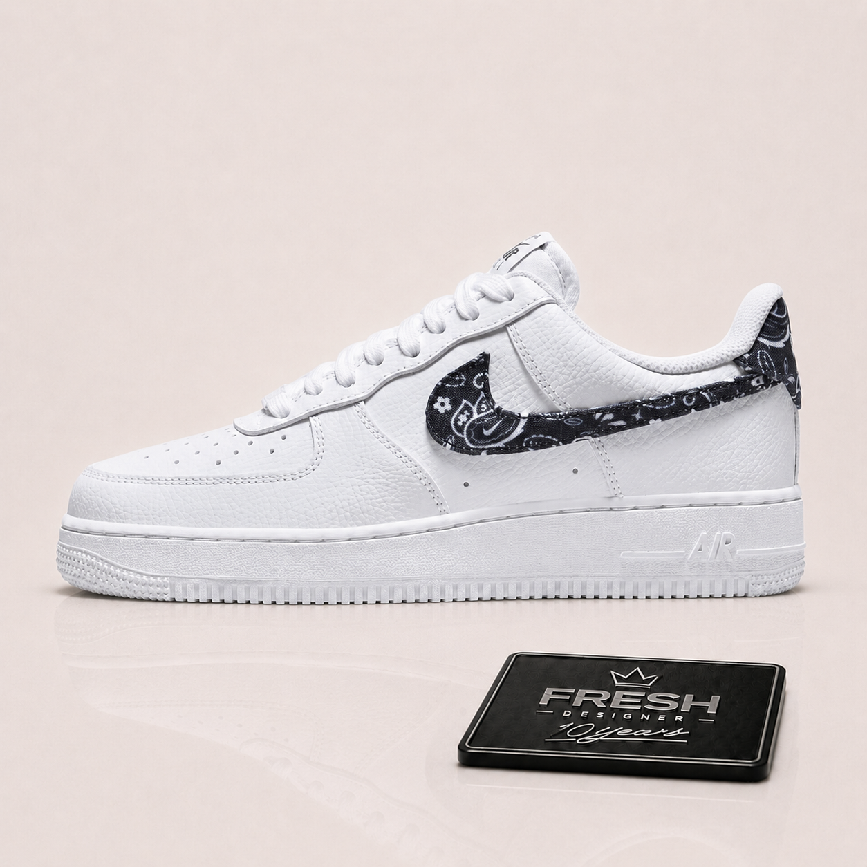 Air force 1 White black Paisley
