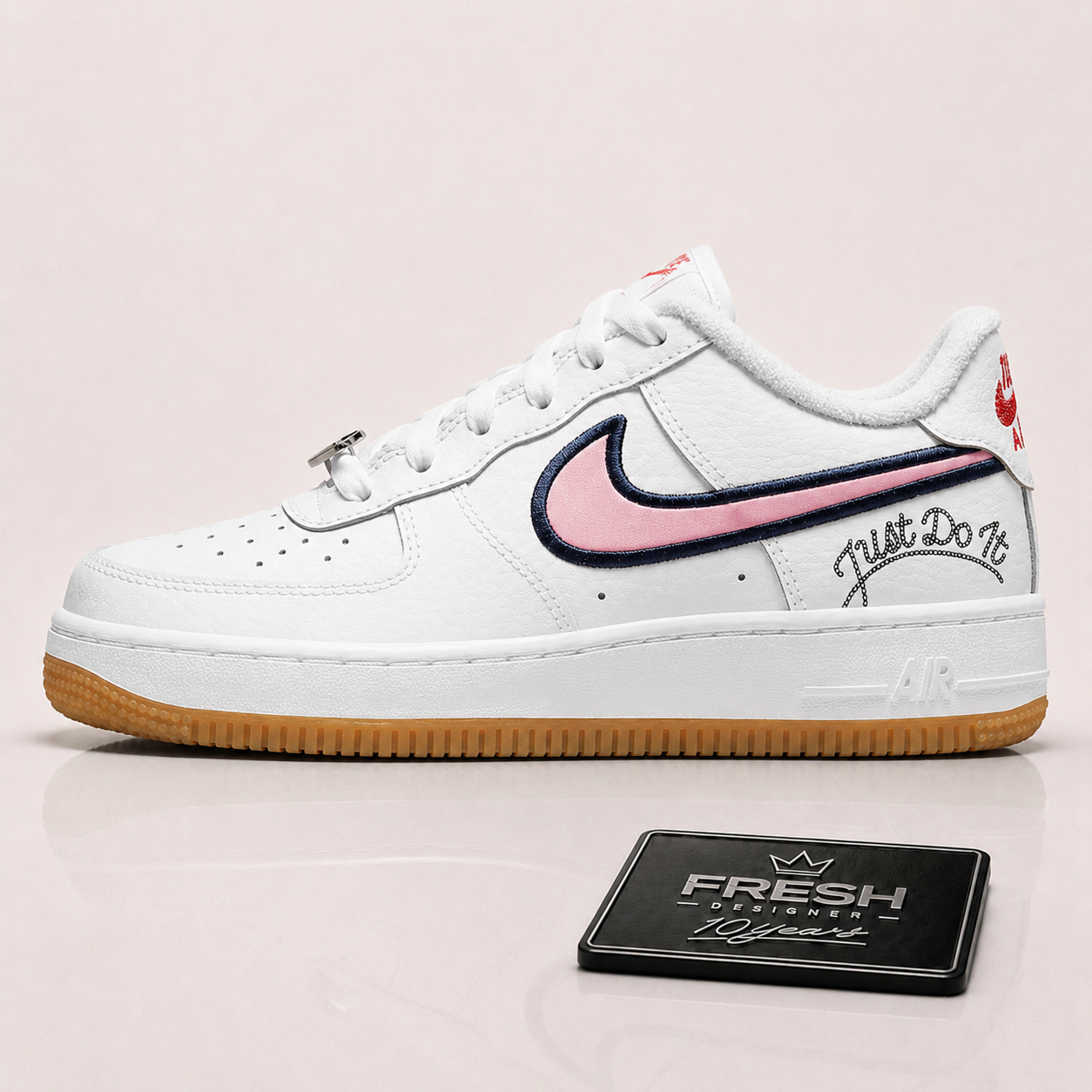 Air force 1 Lv8 Just do it White pink glaze