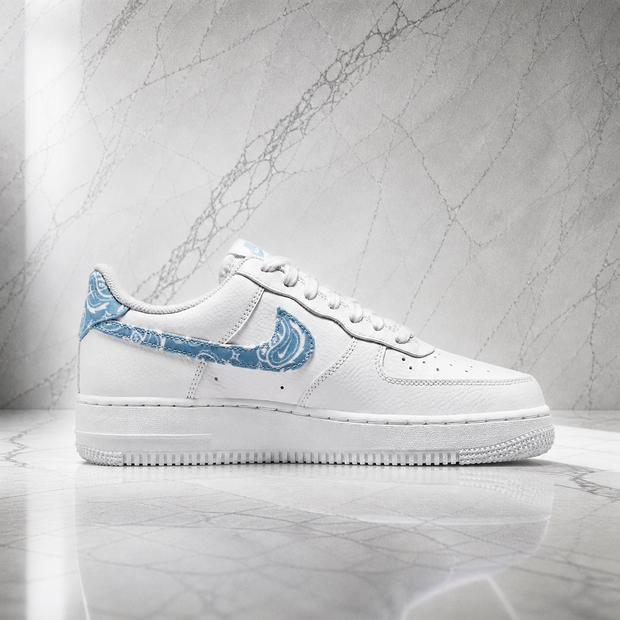 Air force 1 White blue Paisley