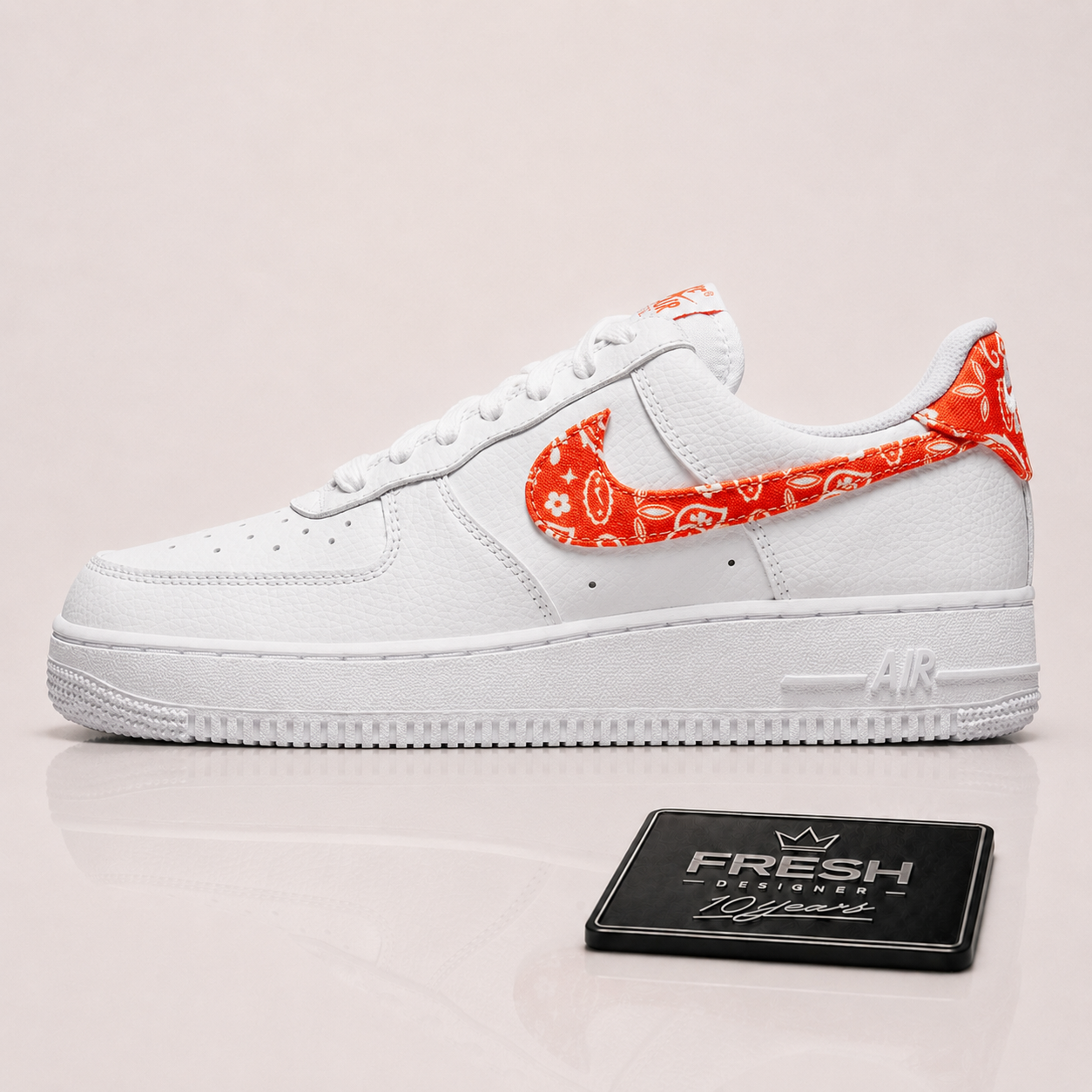 Air Force 1 Paisley Orange