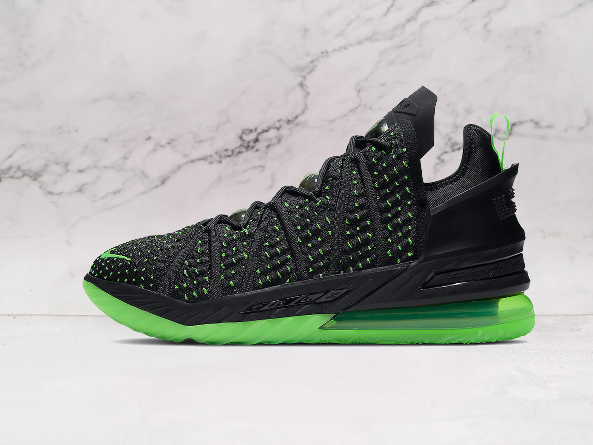 Nike LeBron 18 Dunkman – Black and Electric Green Sneaker
