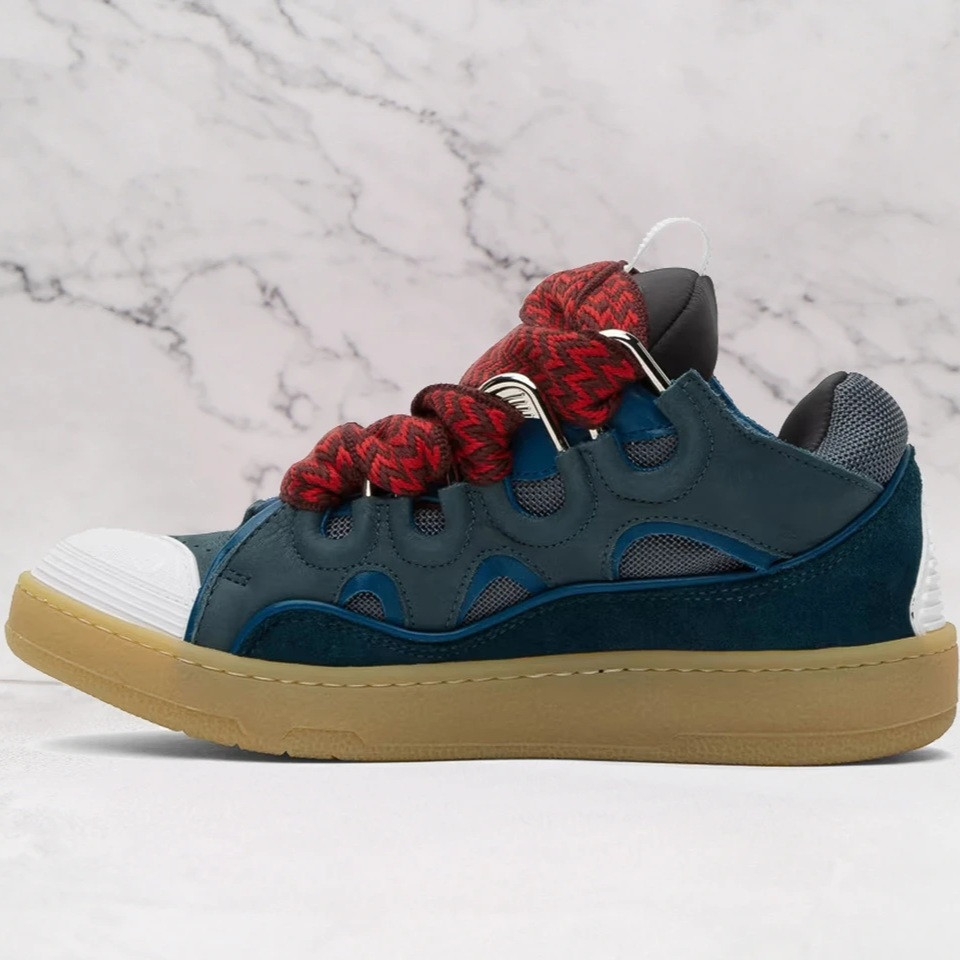 Lanvin Leather Blue Curb