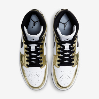 Air jordan 1 Mid Metallic gold Black white