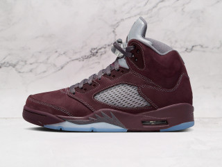 Jordan 5 Burgundy – Rich Suede & Reflective Silver Tongue