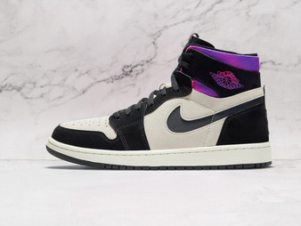 Air Jordan 1 High Zoom CMFT 'Paris Saint-Germain' – White Suede Sneaker with Black Nubuck and PSG Branding