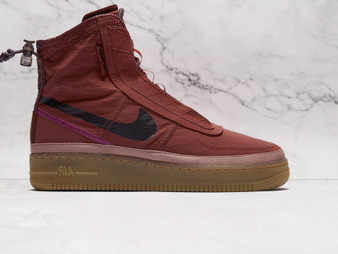 Nike Air Force 1 Shell Plum with black Swoosh