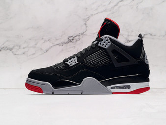 Air Jordan 4 Retro Bred 2019 – Black Nubuck Upper with Cement Grey and Red Accents