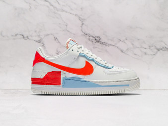 Nike Air Force 1 Shadow SE 'Summit White Team Orange' – White Leather Upper with Team Orange Swoosh