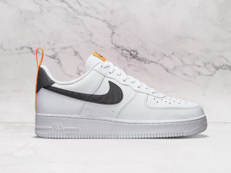 Nike Air Force 1 'Pivot Point - White' – White Leather Upper with Reflective Silver Swooshes and Total Orange Accents