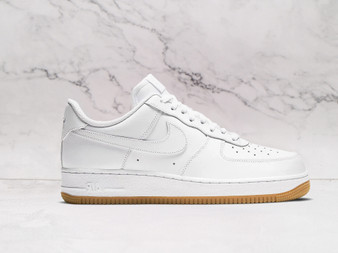 Nike Air Force 1 '07 'White Gum' – White Leather Upper with Gum Rubber Outsole