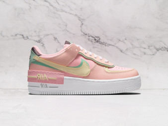 Nike Air Force 1 Shadow 'Arctic Punch' – Pink Leather Upper with Layered Design and Pastel Accents