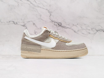 Nike Air Force 1 Shadow Fur-Lined – Black Leather Upper with Fur-Lined Interior