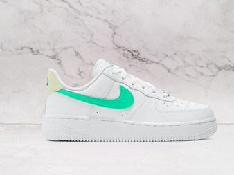 Nike Air Force 1 Low 'Green Glow' – White Leather Upper with Green Glow Swoosh and Heel Branding