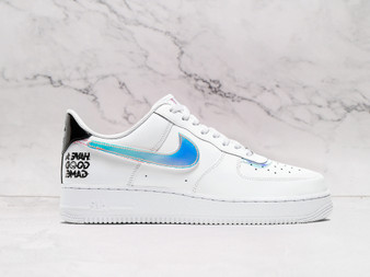 Nike Air Force 1 Low 'Have A Good Game' – Black Nubuck and Grid Leather Upper with Neon Accents