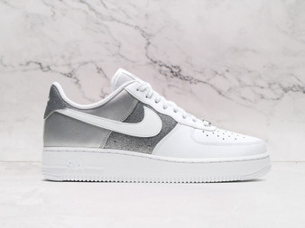 Nike Air Force 1 Low '07 'White Metallic Silver' – White Leather Upper with Metallic Silver Gradient Panels