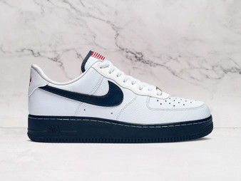 Nike Air Force 1 Low USA Flag – White Leather Upper with Embroidered American Flag Details