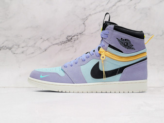 Air Jordan 1 High Switch 'Purple Pulse' – Convertible High-Top to Low-Top Sneaker in Purple and Blue