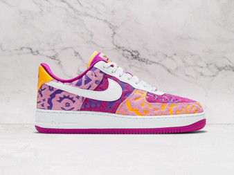 Air Force 1 International Women's Day – Red Plum Suede with Mexican Patterns