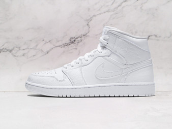Air Jordan 1 Mid Triple White – Classic Minimalist Sneaker