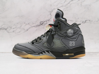 Air Jordan 5 Retro Off-White Muslin – Black Textile Mesh Upper