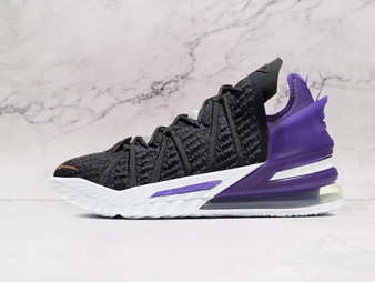 Nike LeBron 18 Lakers – Black and Purple Basketball Shoe