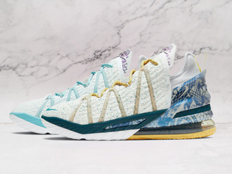 Nike LeBron 18 Reflections – White & Silver Performance Sneaker