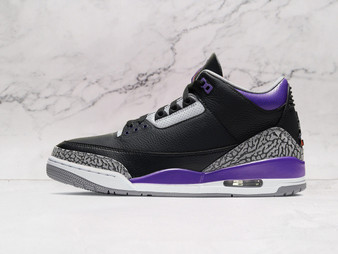 Jordan 3 Retro Black Court Purple – Black & Purple Sneaker