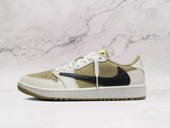 Jordan 1 Retro Low Golf Travis Scott Neutral Olive – Reverse Swoosh