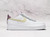 Nike Air Force 1 '07 White Lemon Drop Regal Pink – White leather upper with Lemon Drop yellow Swoosh and Regal Pink back tab