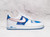 Nike Air Force 1 Low '07 Pacific Blue – White Leather Upper with Tie-Dye Leather Accents in Pacific Blue