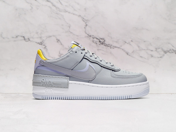 Nike Air Force 1 Shadow Wolf Grey Lavender Mist – Layered Leather Sneaker with Double Swoosh and Chunky Midsole Nike Air Force 1 Shadow Wolf Grey Lavender Mist – Layered Leather Sneaker with Double Swoosh and Chunky Midsole