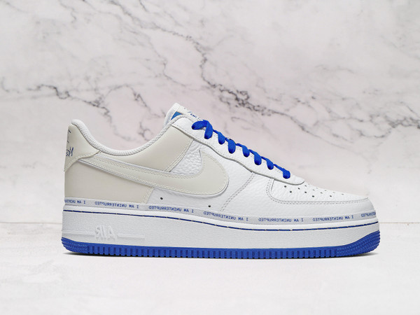 Nike Air Force 1 Low 'Uninterrupted – More Than an Athlete' – White Leather Upper with Game Royal Accents Nike Air Force 1 Low 'Uninterrupted – More Than an Athlete' – White Leather Upper with Game Royal Accents