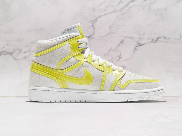 Air Jordan 1 Mid LX 'Opti Yellow' – Deconstructed Suede and TPU Design