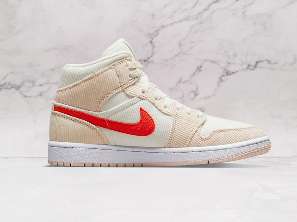 Air Jordan 1 Mid SE 'Corduroy Sail' – Textured Elegance
