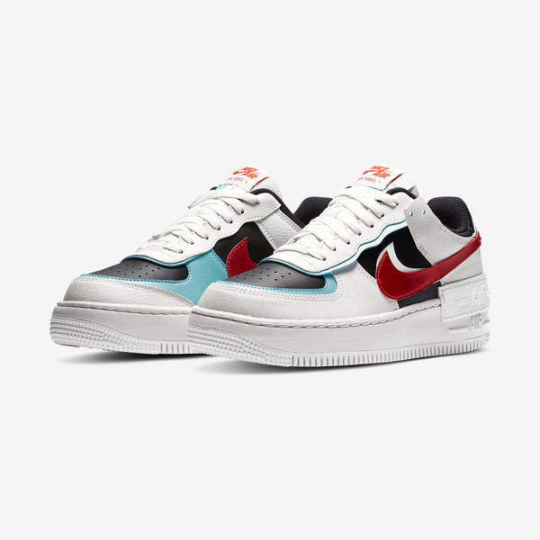 Air Force 1 Shadow Bleached Aqua Chile Red