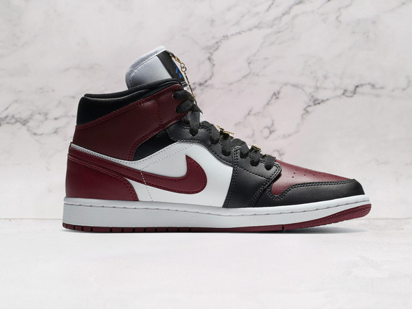Air Jordan 1 Mid SE 'Black Dark Beetroot' – Elegant Mid-Top Sneaker