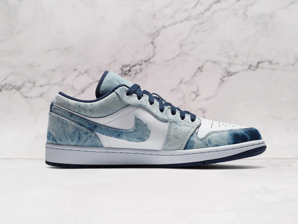 Air Jordan 1 Low Washed Denim – White and Midnight Navy