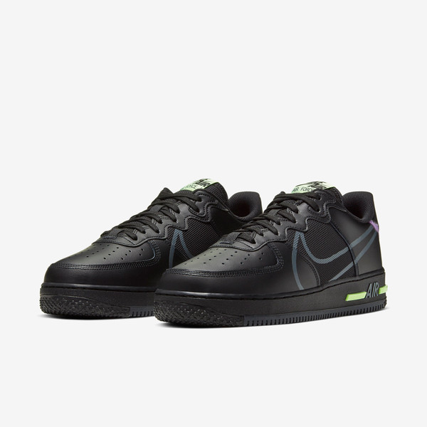Air force 1 React Black violet star