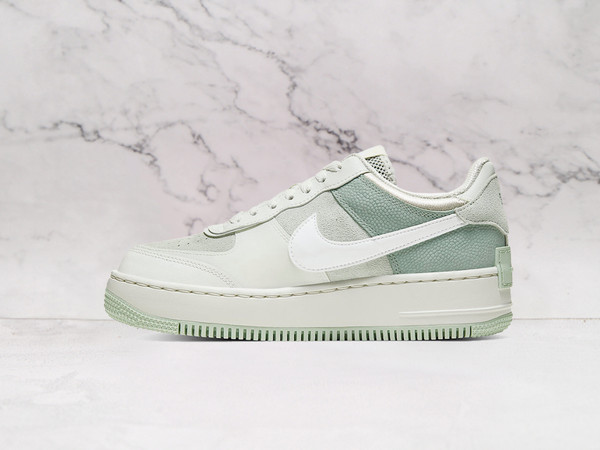 Nike Air Force 1 Shadow Spruce Aura White – Layered Design with Green and White Tones