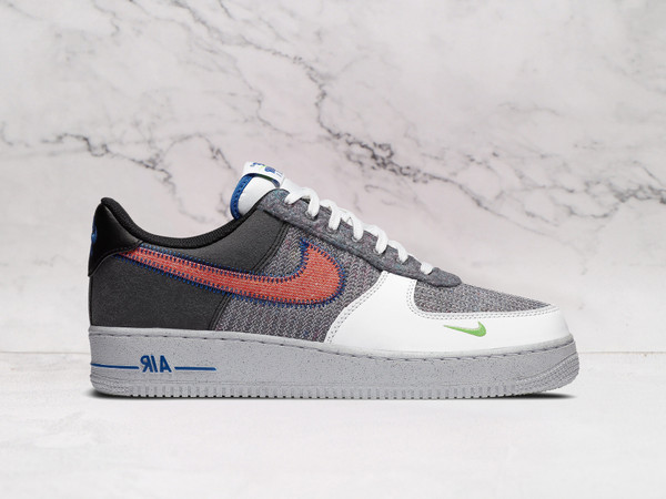Nike Air Force 1 Low 'Recycled Jerseys Pack' – Grey Leather with Red and Green Accents Nike Air Force 1 Low 'Recycled Jerseys Pack' – Grey Leather with Red and Green Accents