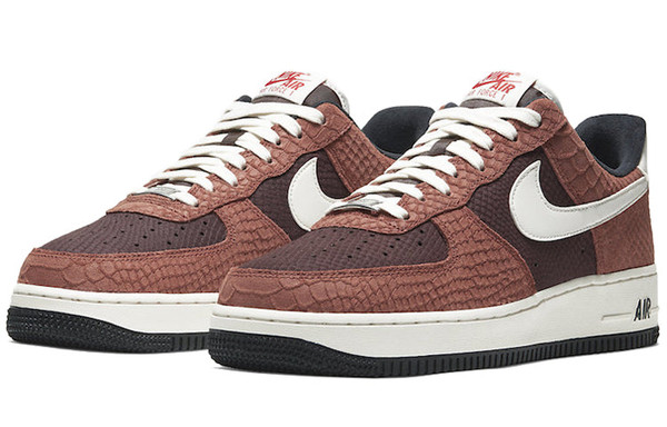 Air force 1 Red bark snake skin