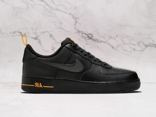Nike Air Force 1 Low '07 LV8 Cut Out Black – Black Leather Upper with Cut-Out Swoosh Logo