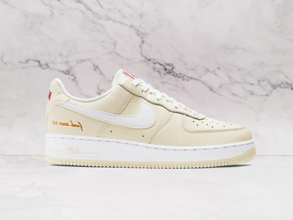 Nike Air Force 1 '07 Premium 'Popcorn' – Coconut Milk Leather Upper with Vintage Popcorn Box Branding