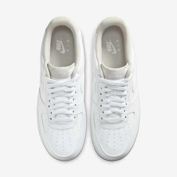 Nike Air Force 1 Low '07 'White Light Bone' – White Leather Upper with Light Bone Swoosh and Accents