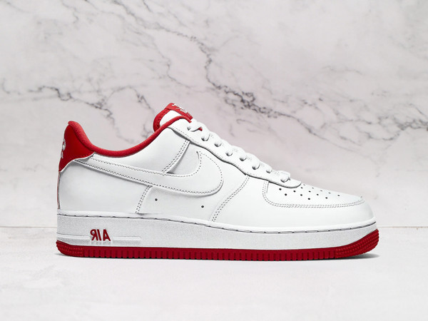 Nike Air Force 1 Low 'White University Red' – White Leather Upper with University Red Swoosh and Accents